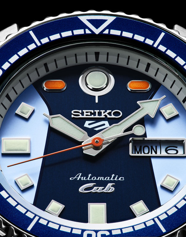 Seiko 5 Sports Honda Super Cub Limited Edition Blue Dial Two Tone NATO Strap Watch For Men - SRPK37K1 - Image 5